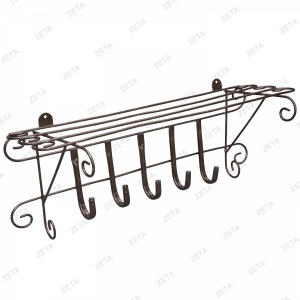 Hanging wardrobes Hanger wall №1 with a shelf for hats (5-7 hooks)