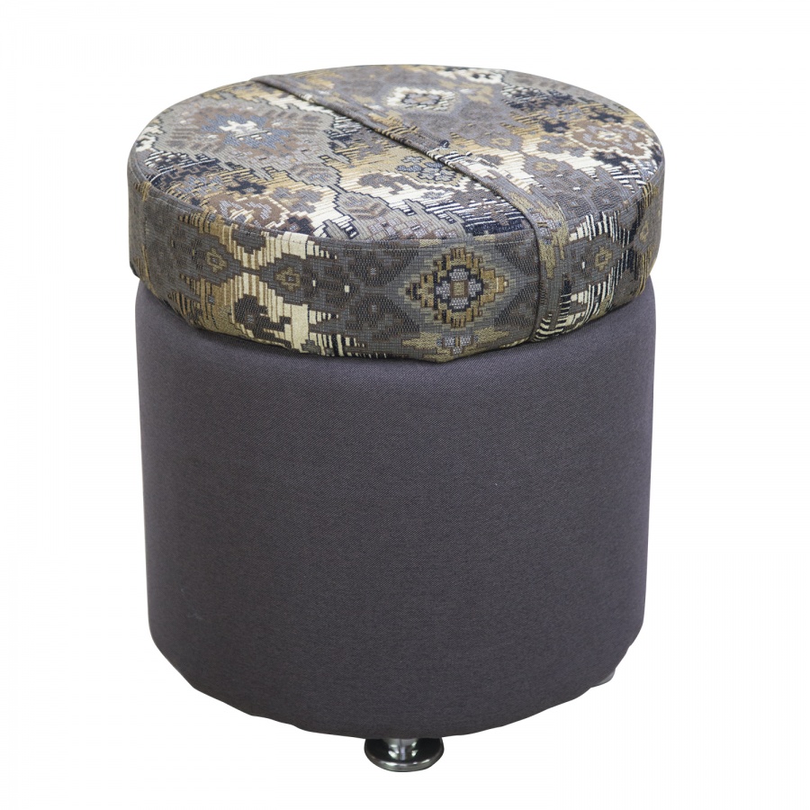 Pouf with storage compartment