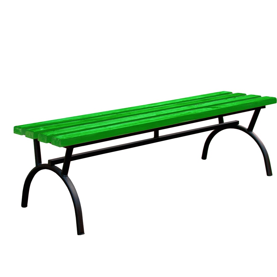 Street bench without backrest (painted)