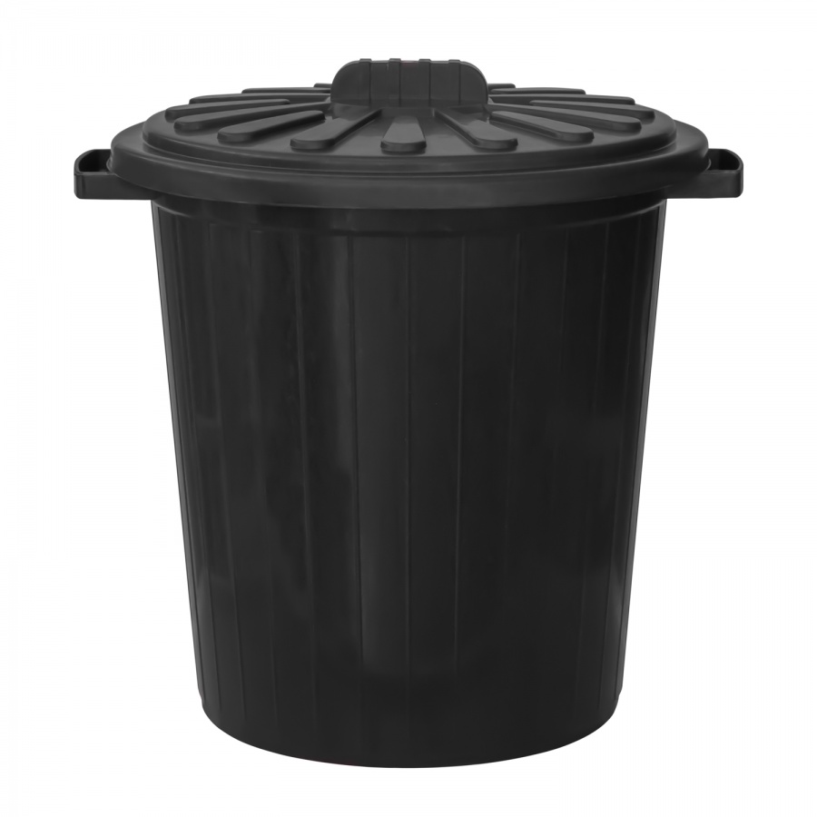Garbage can with lid, black (35 l.)